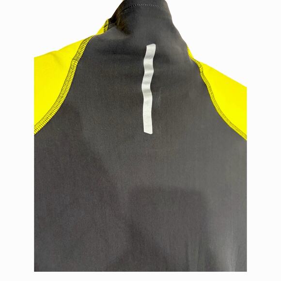 Salomon 1/4 Zip Performance Pullover Advanced Skin Shield Neon Reflective Sz L - Picture 7 of 8